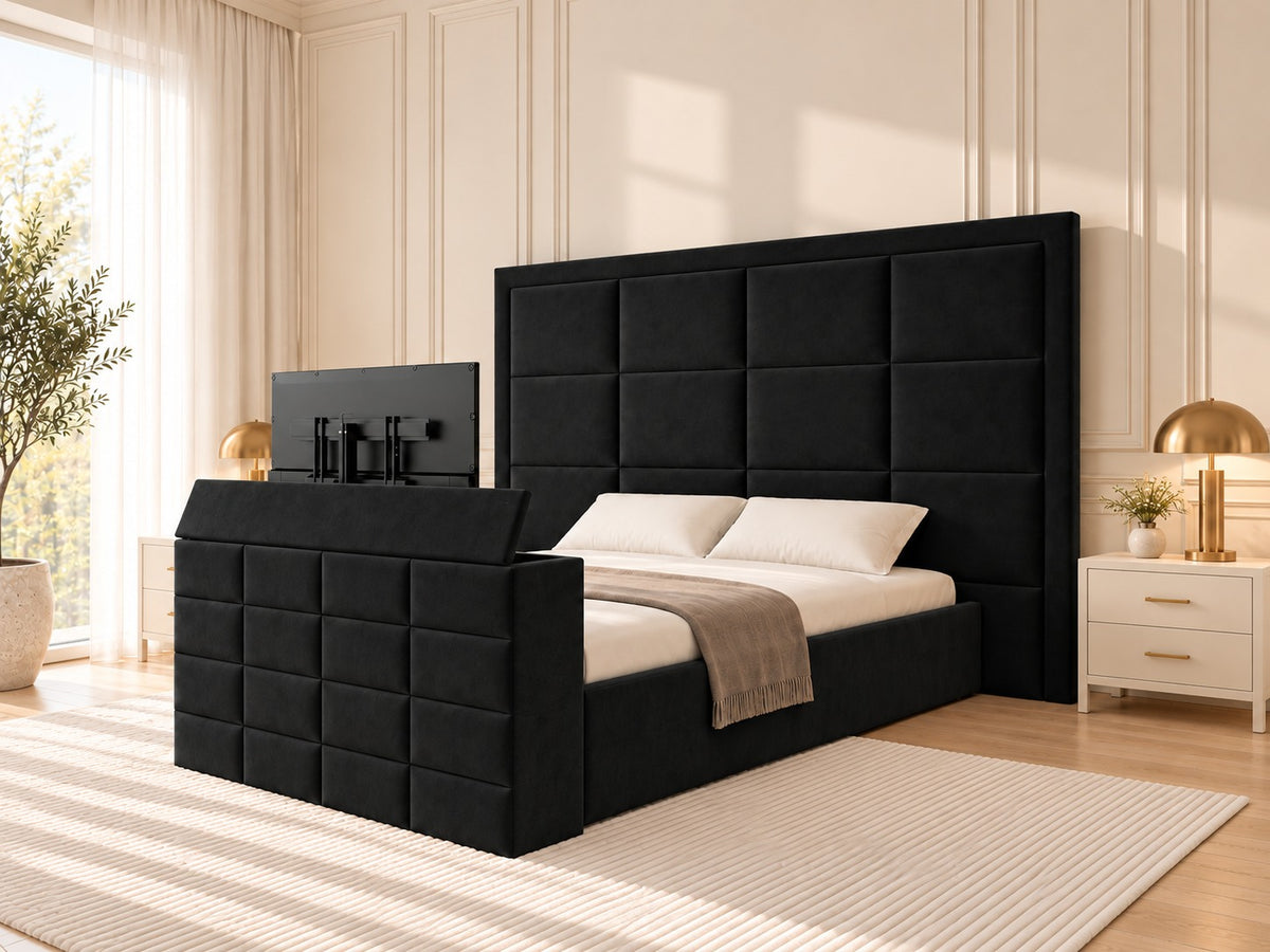 New York Upholstered TV Bed Frame