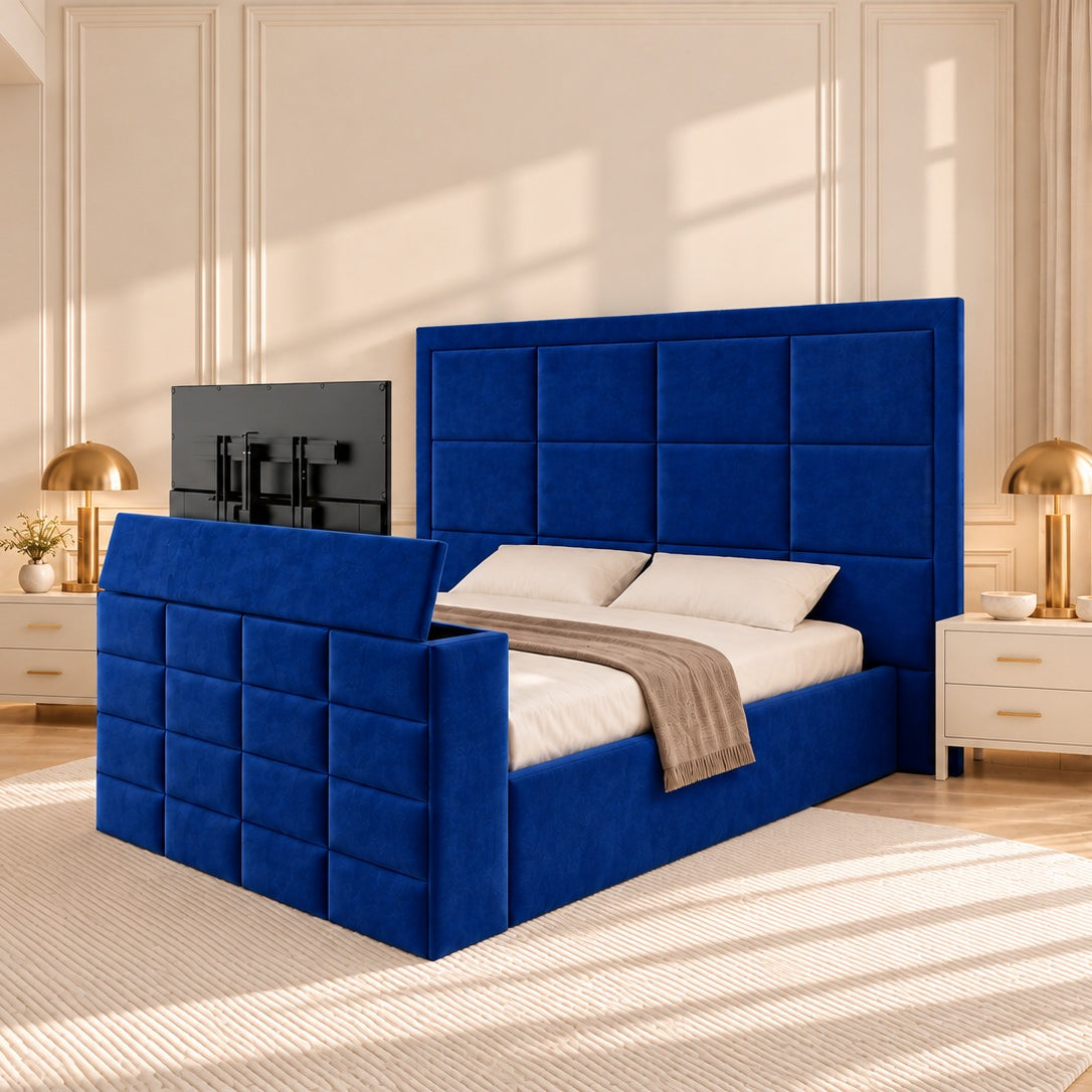New York Upholstered TV Bed Frame