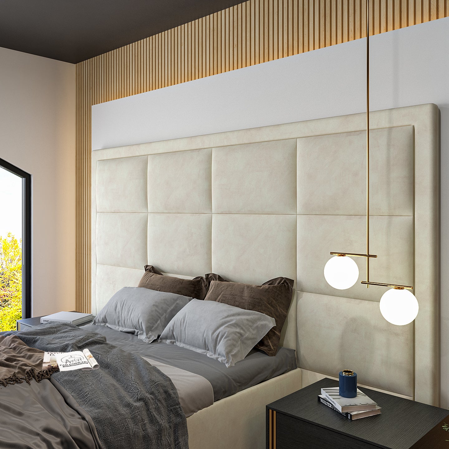 New York Upholstered TV Bed Frame