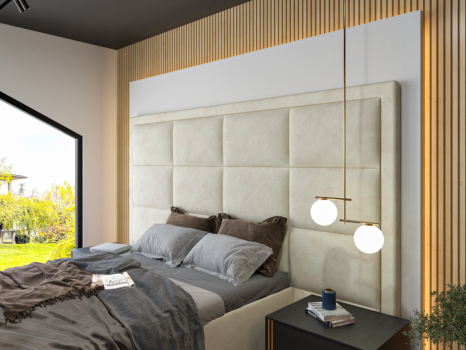 New York Upholstered TV Bed Frame