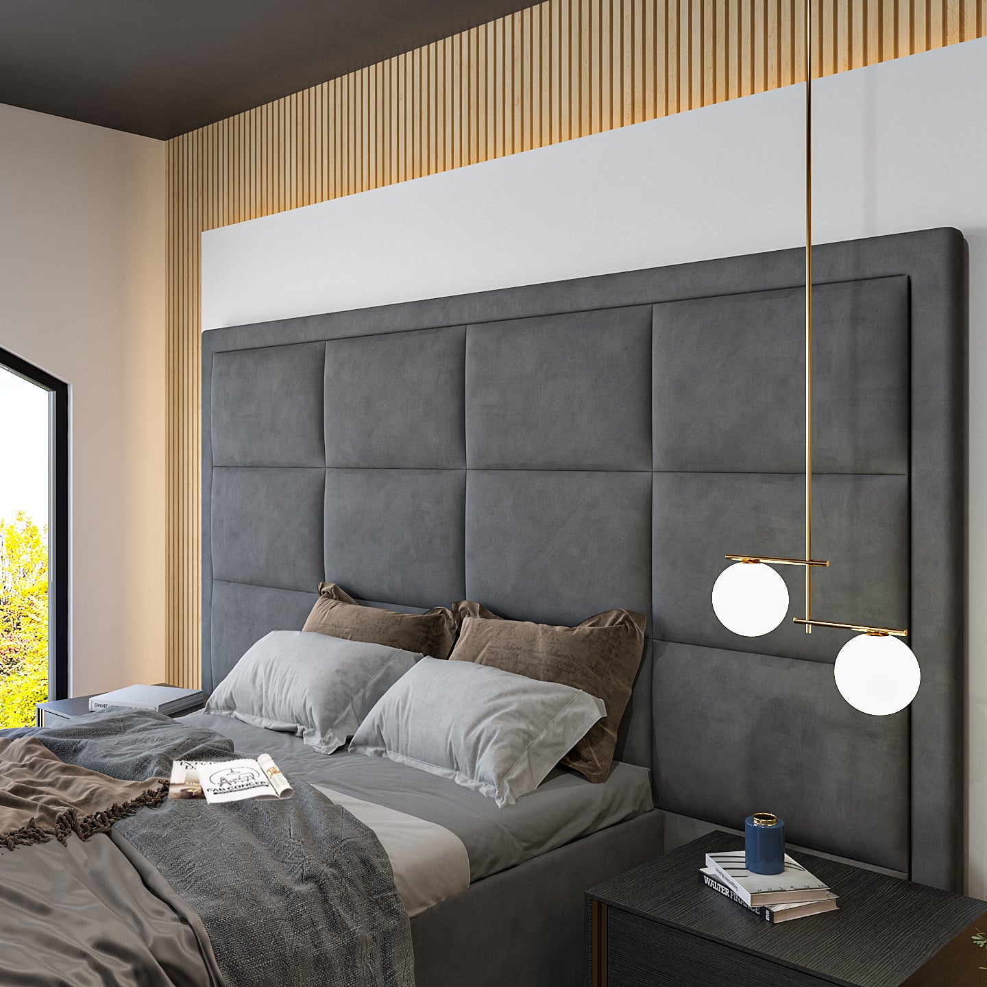 New York Upholstered TV Bed Frame