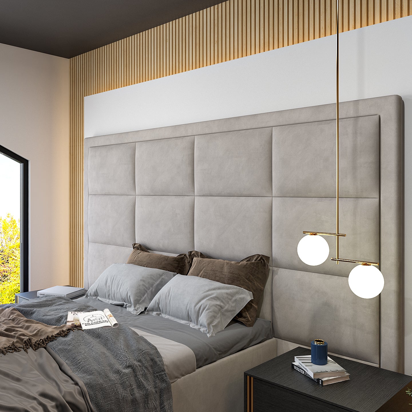 New York Upholstered TV Bed Frame