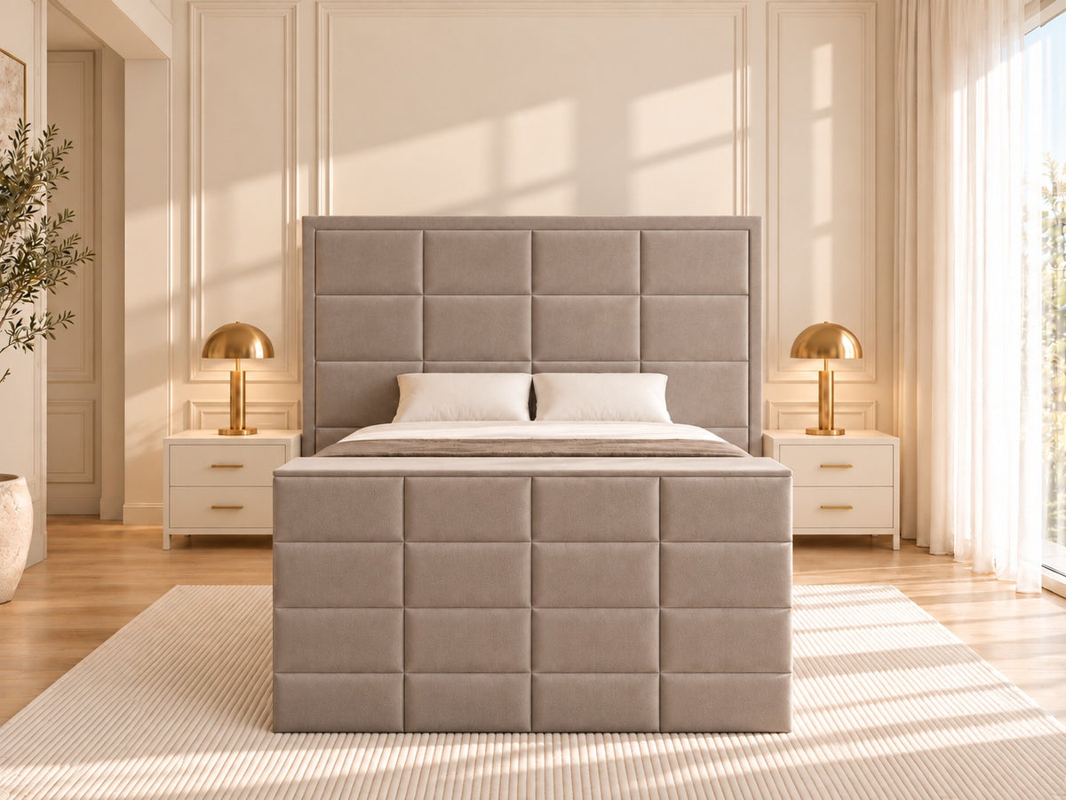 New York Upholstered TV Bed Frame