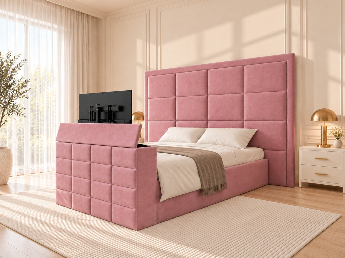 New York Upholstered TV Bed Frame