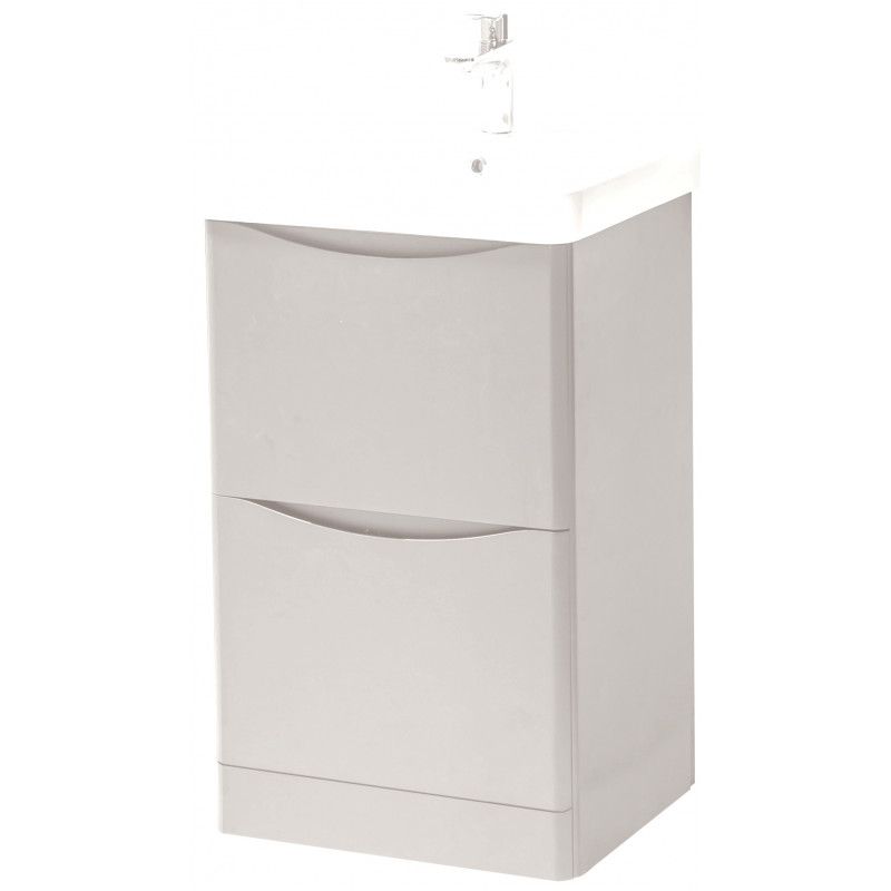 Noah Cashmere Floor Standing 2 Drawer Unit & Ceramic Basin