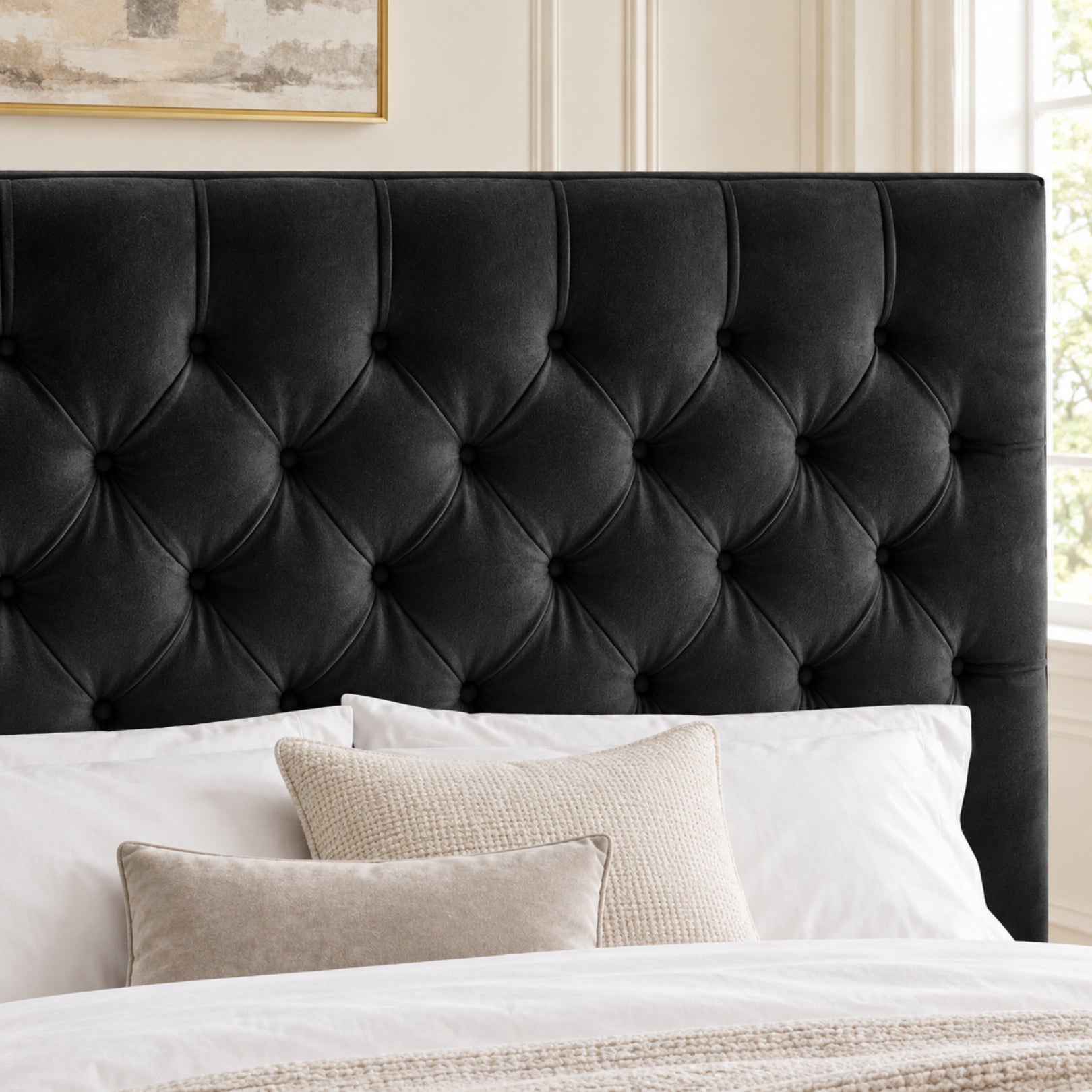 Novara Upholstered Soft Velvet Bed Frame