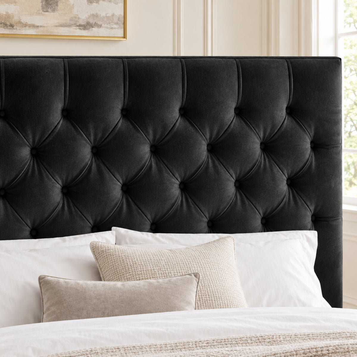 Novara Upholstered Soft Velvet Bed Frame