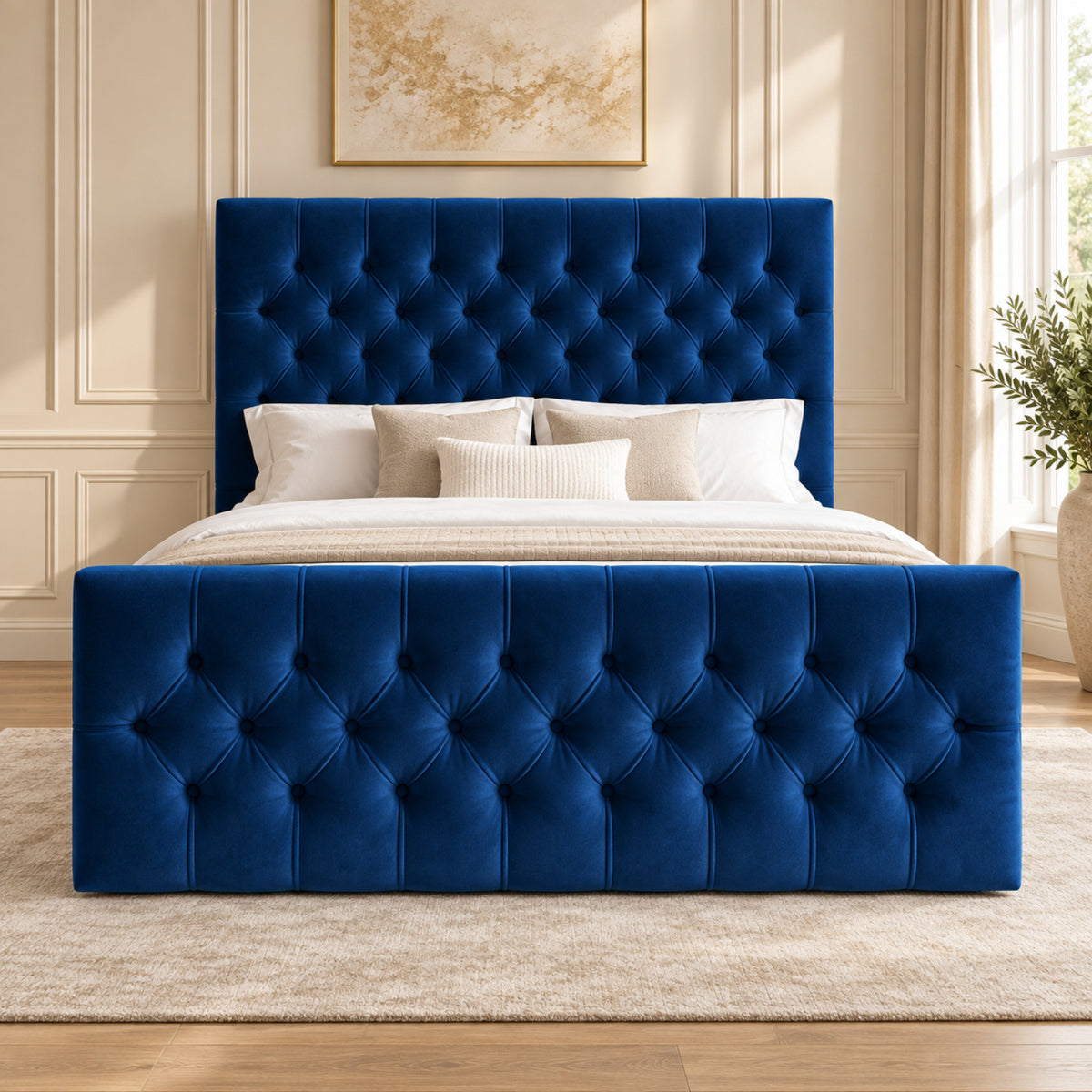 Novara Upholstered Soft Velvet Bed Frame