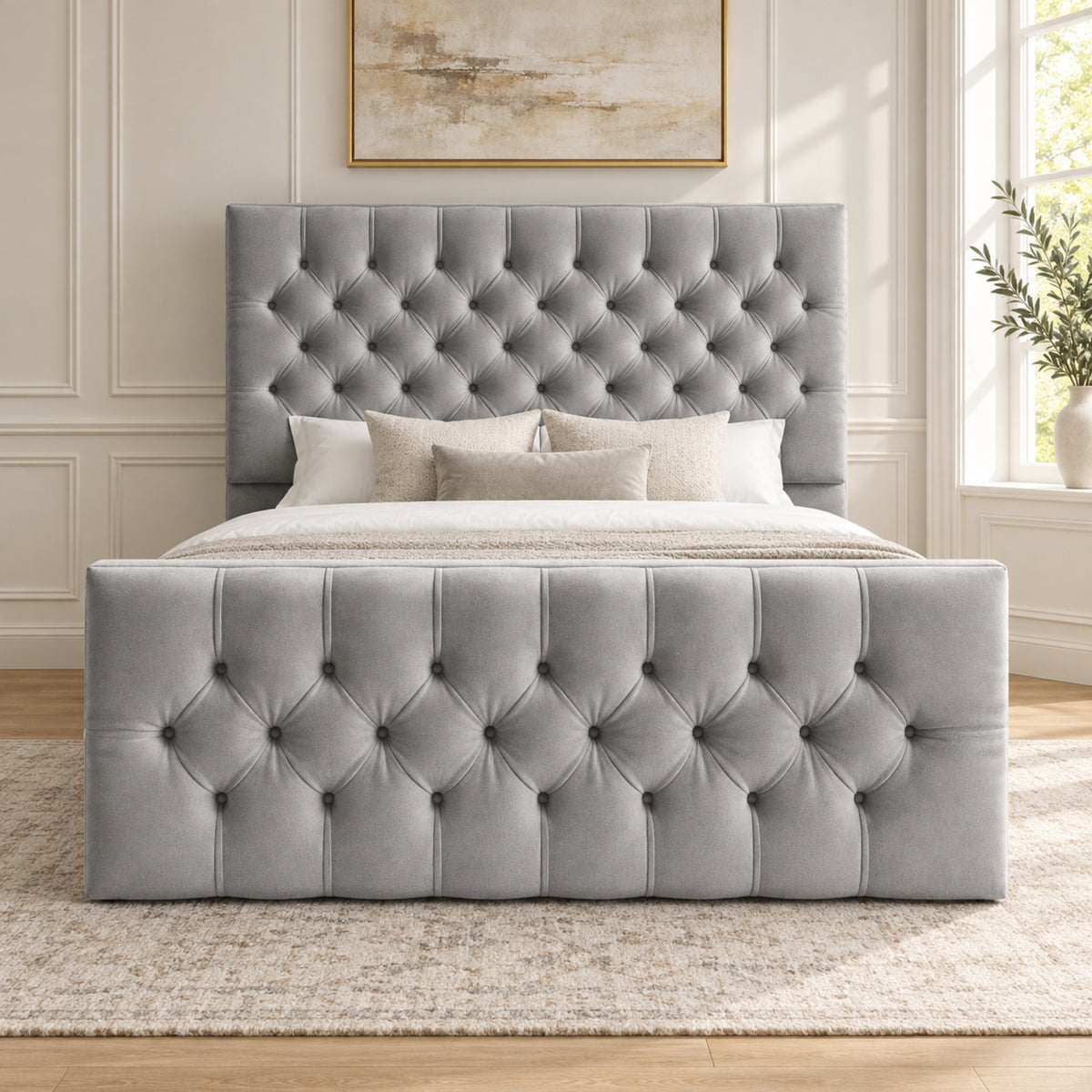Novara Upholstered Soft Velvet Bed Frame
