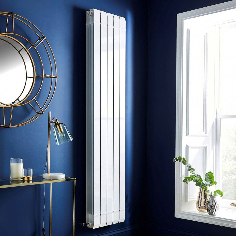 Phoenix Vertical Aluminium Radiator In White