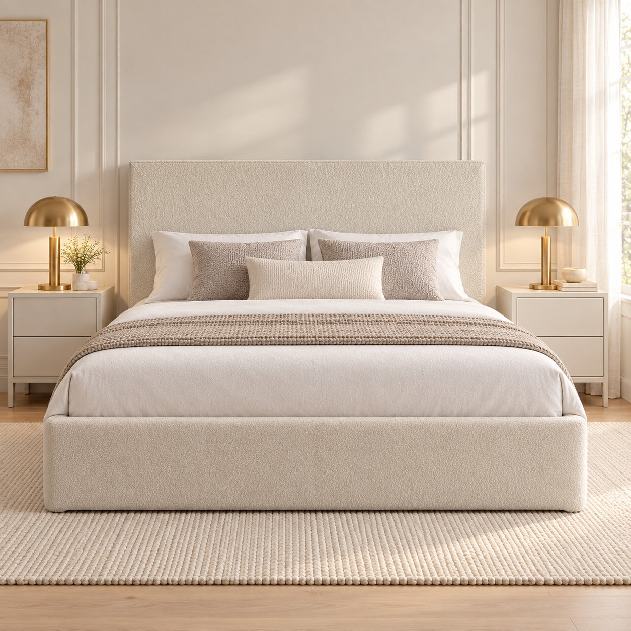 Pierre Boucle Upholstered Bed Frame