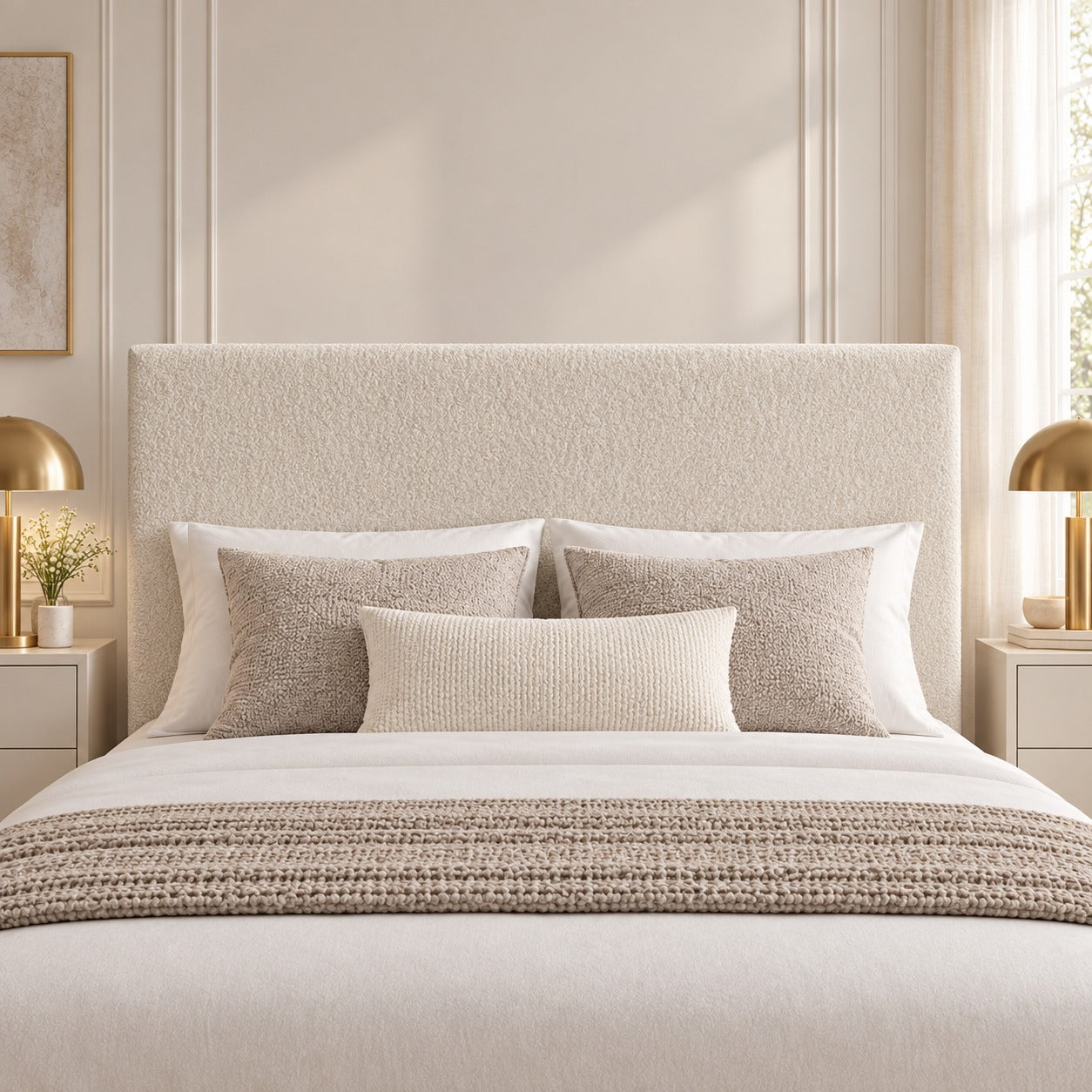 Pierre Boucle Upholstered Bed Frame