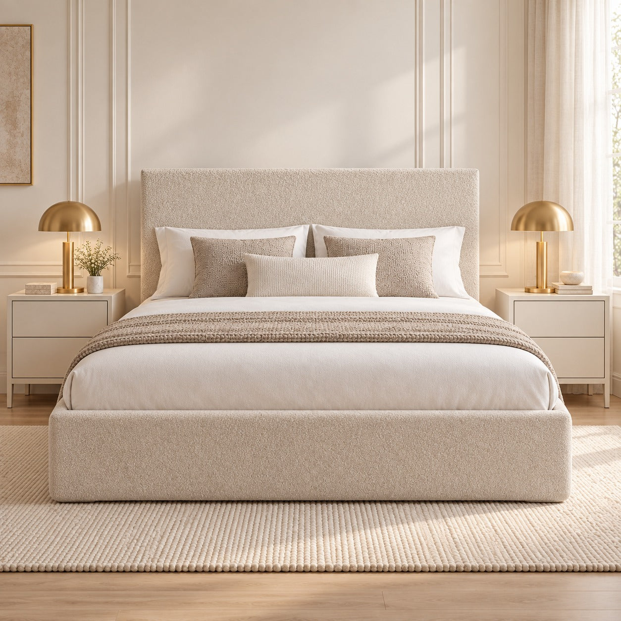 Pierre Boucle Upholstered Bed Frame