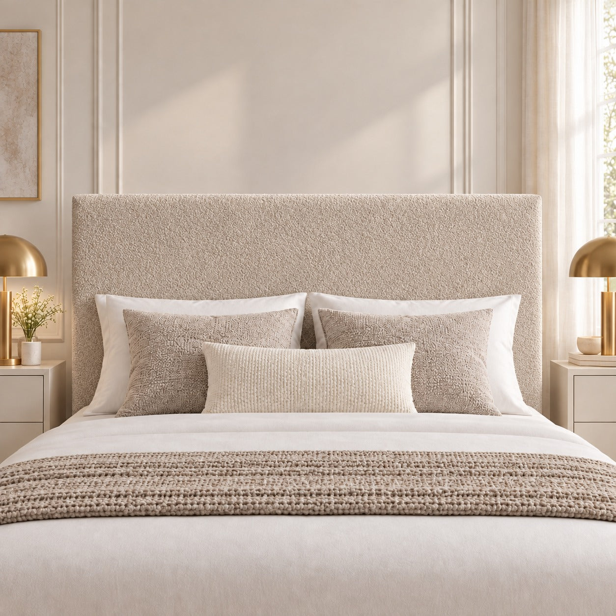 Pierre Boucle Upholstered Bed Frame