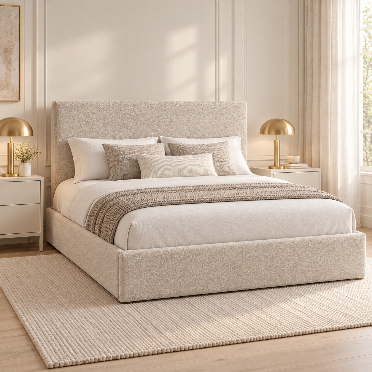 Pierre Boucle Upholstered Bed Frame