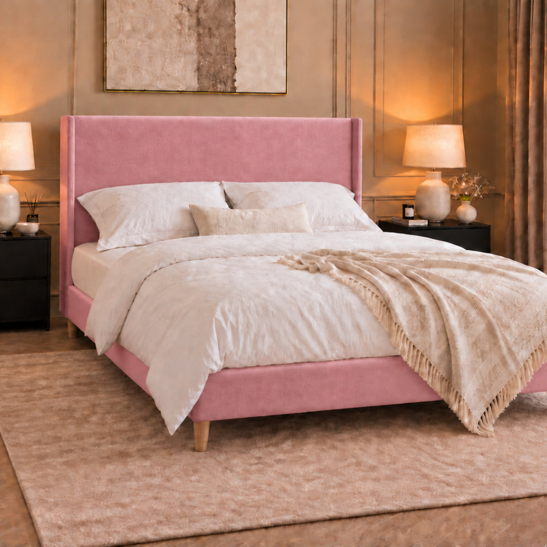 Juliette Boucle Upholstered Bed Frame