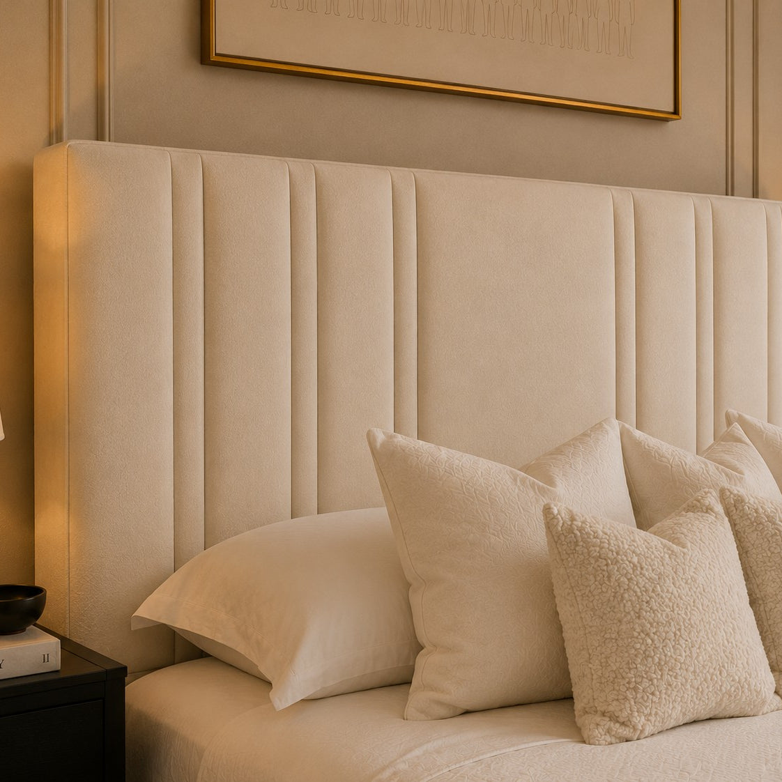 Procida Vertical Line Headboard and Footboard Upholstered Bed Frame