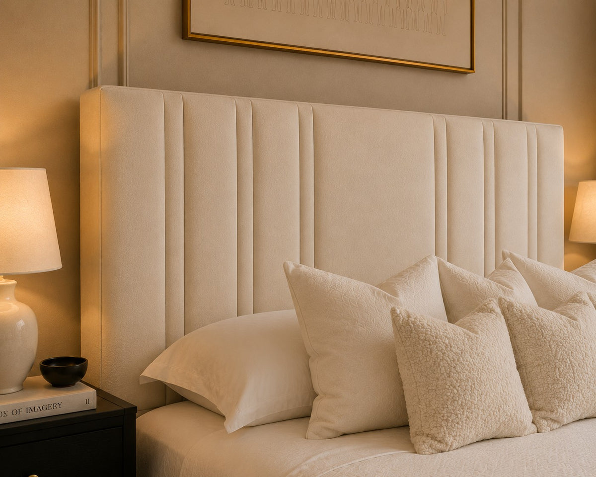 Procida Vertical Line Headboard and Footboard Upholstered Bed Frame