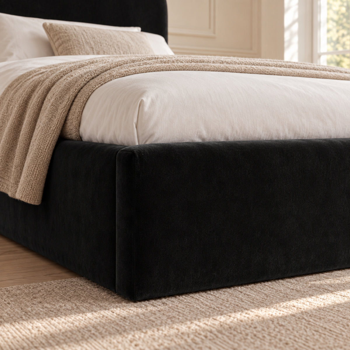 Quincy Boucle Upholstered Bed Frame