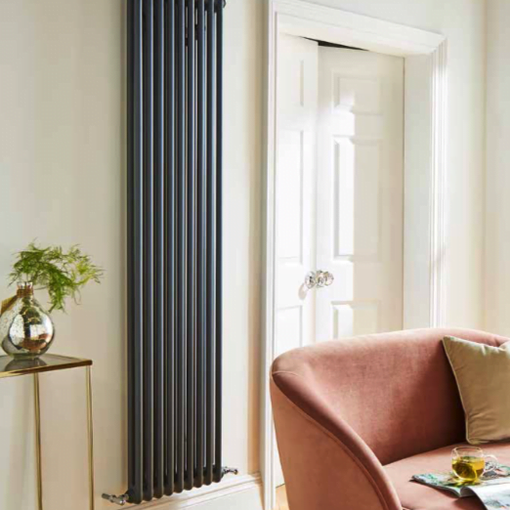 RadiantGlow 2 Columns Vertical Radiator In Anthracite