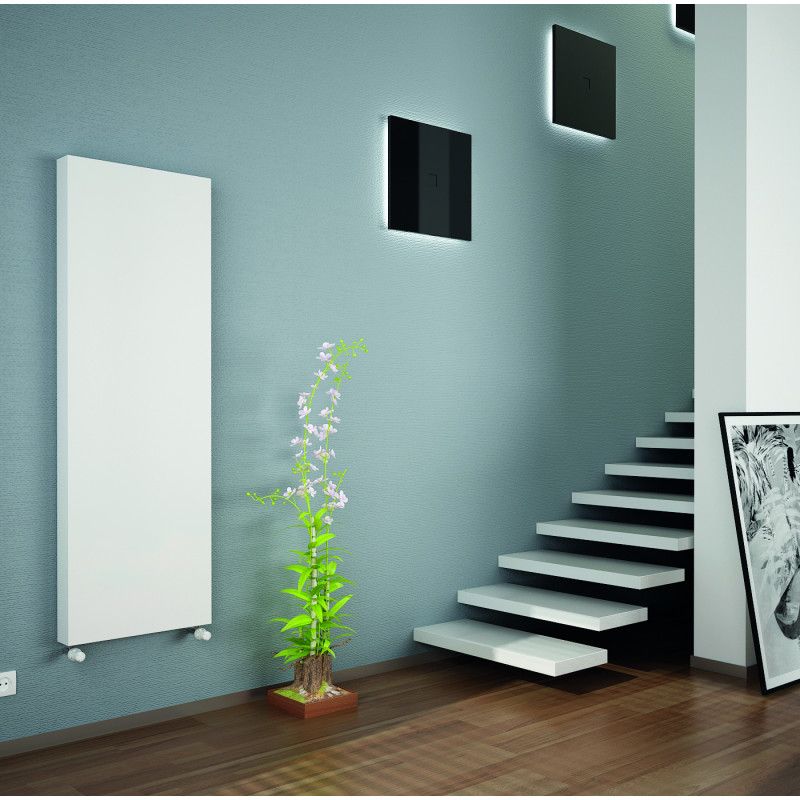 RadiantGlow Purity Single Panel Vertical Radiator In White Gloss