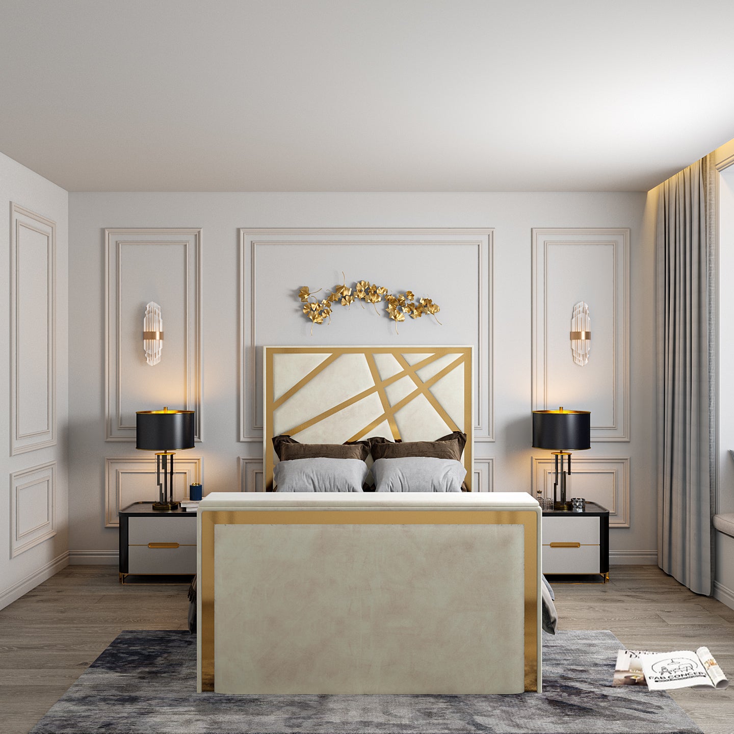 Rayleigh Upholstered Soft Velvet Tv Bed Frame