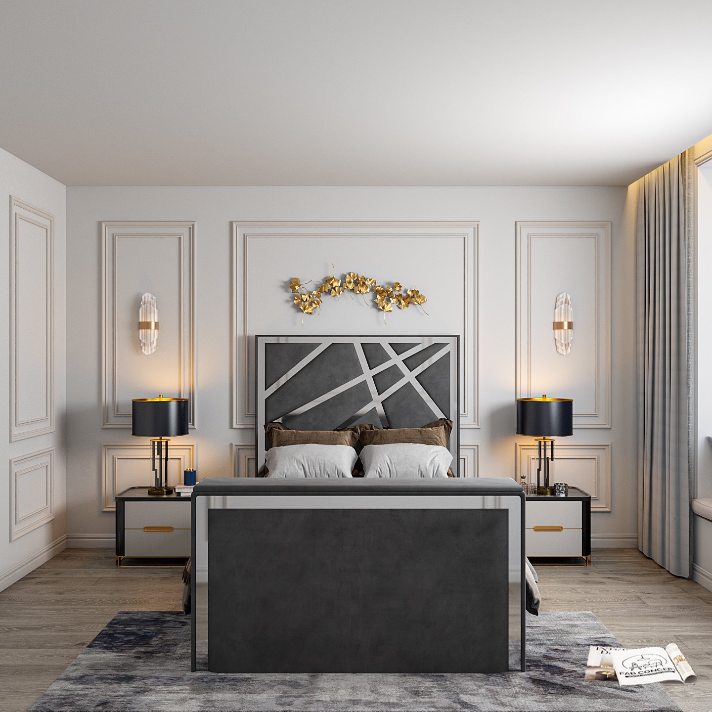 Rayleigh Upholstered Soft Velvet Tv Bed Frame