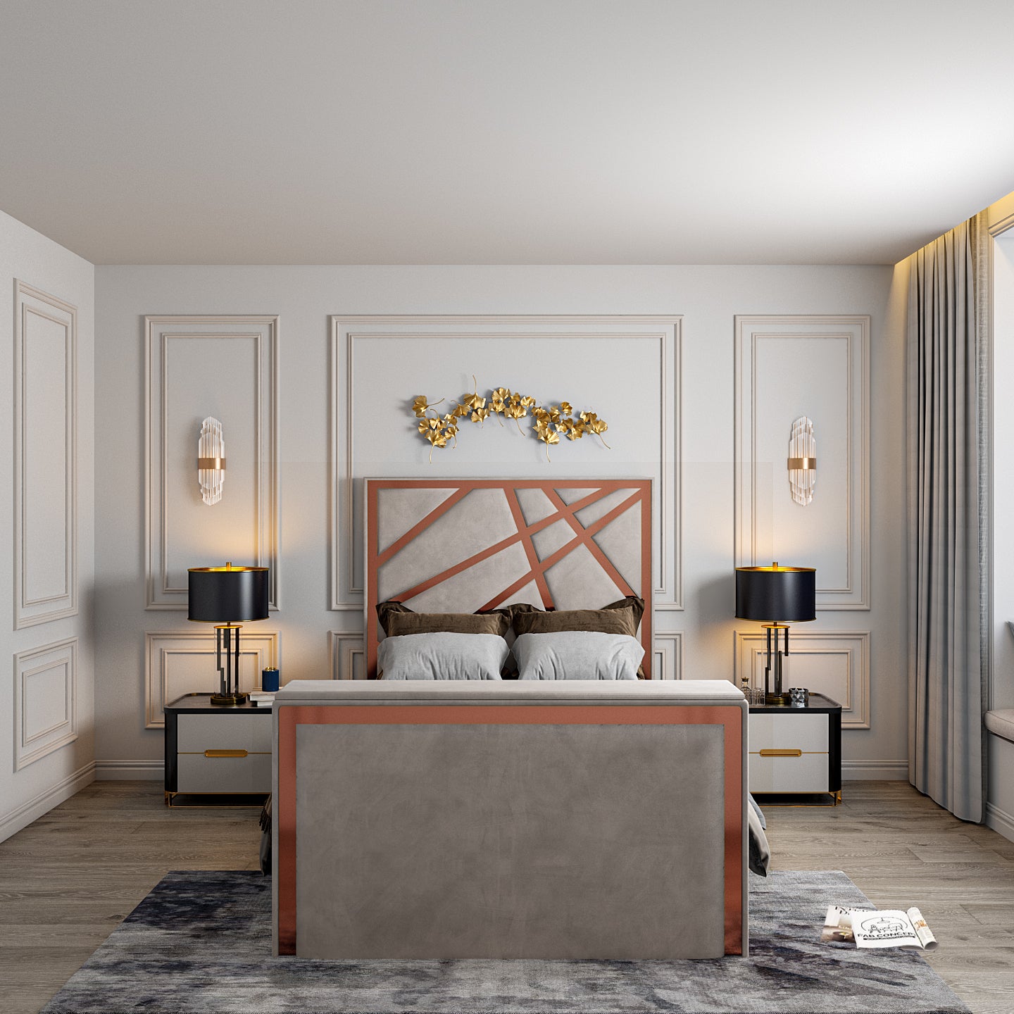 Rayleigh Upholstered Soft Velvet Tv Bed Frame