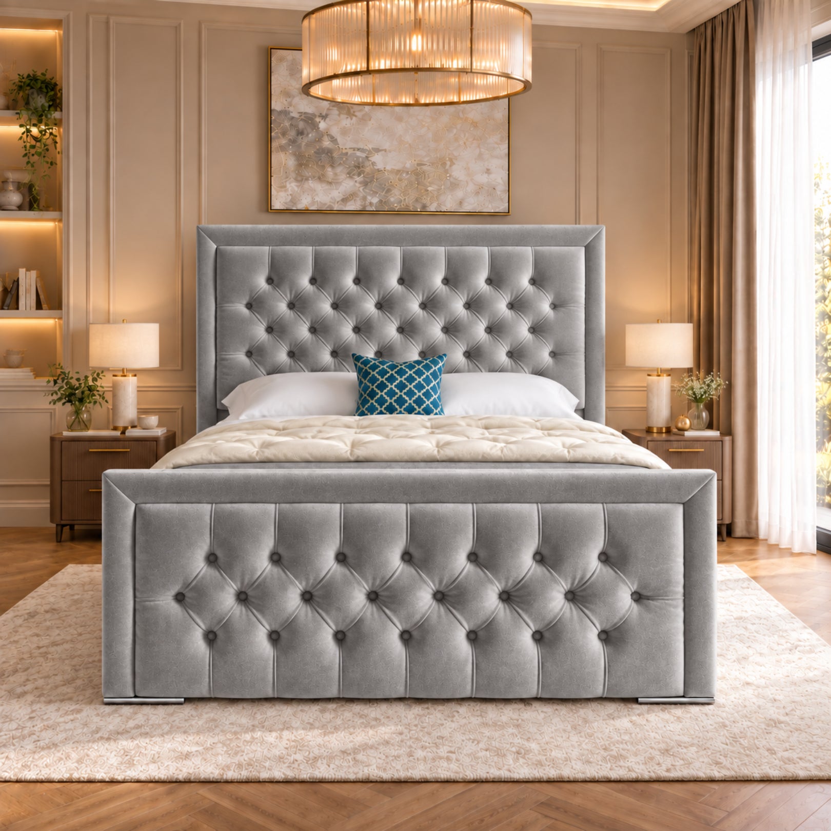 Rovigo Upholstered Soft Velvet Bed Frame