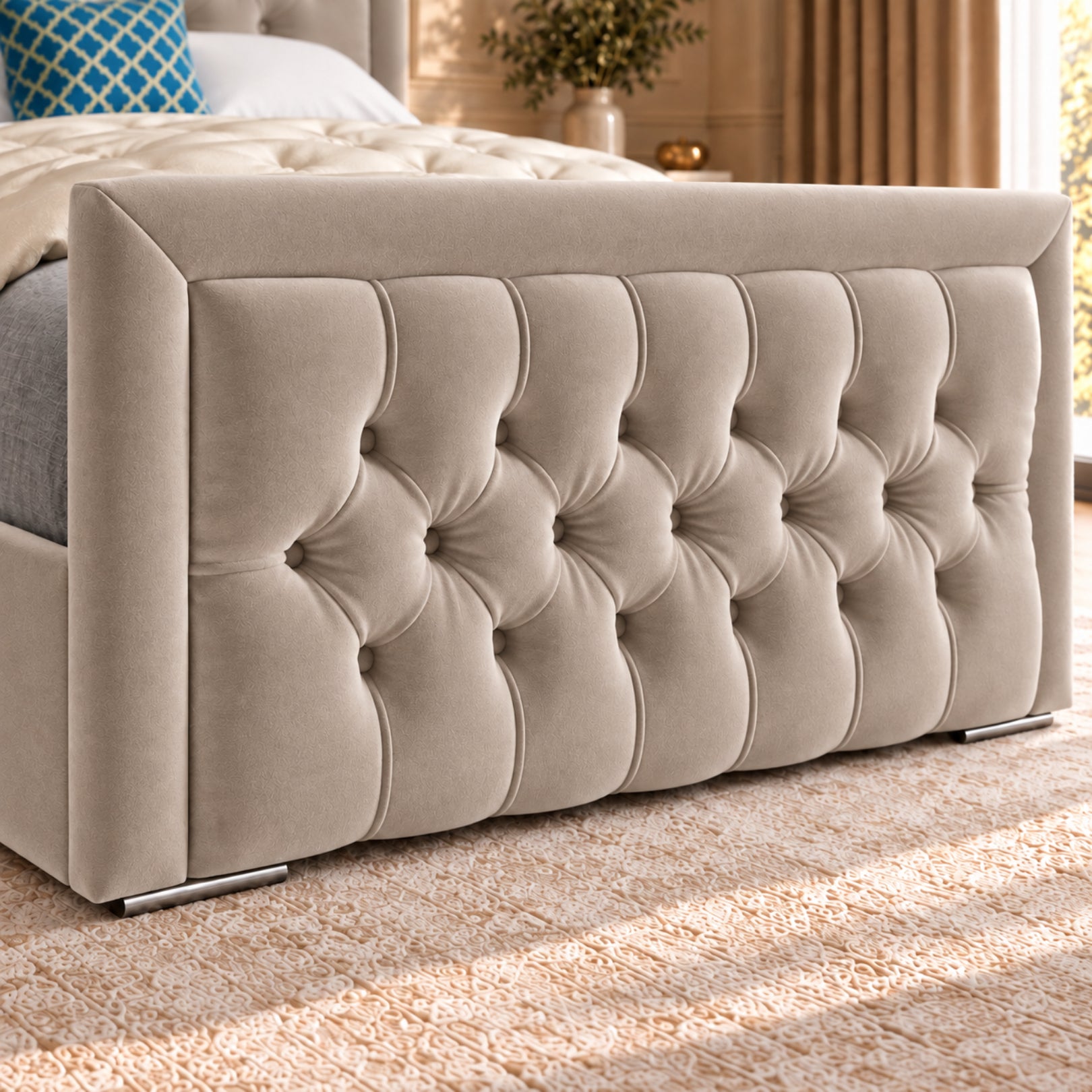 Rovigo Upholstered Soft Velvet Bed Frame