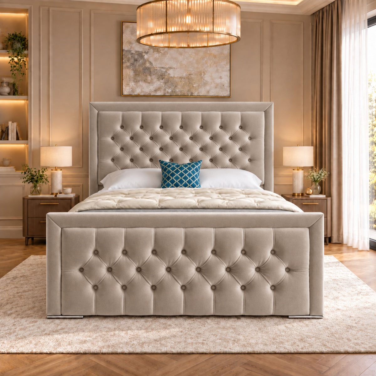 Rovigo Upholstered Soft Velvet Bed Frame