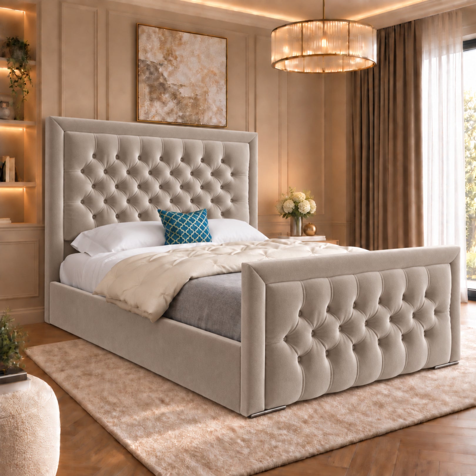 Rovigo Upholstered Soft Velvet Bed Frame