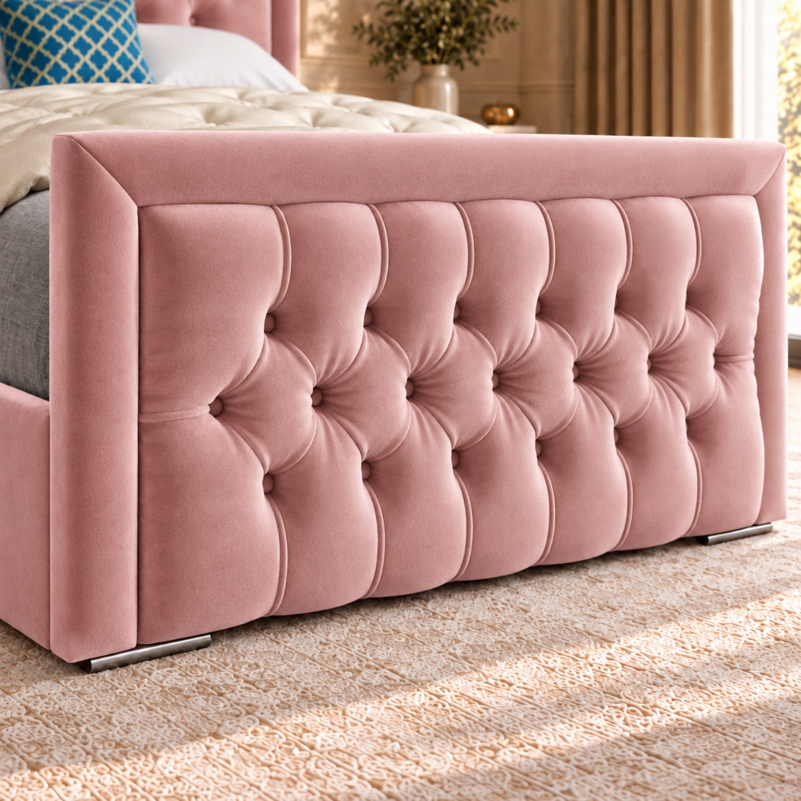 Rovigo Upholstered Soft Velvet Bed Frame