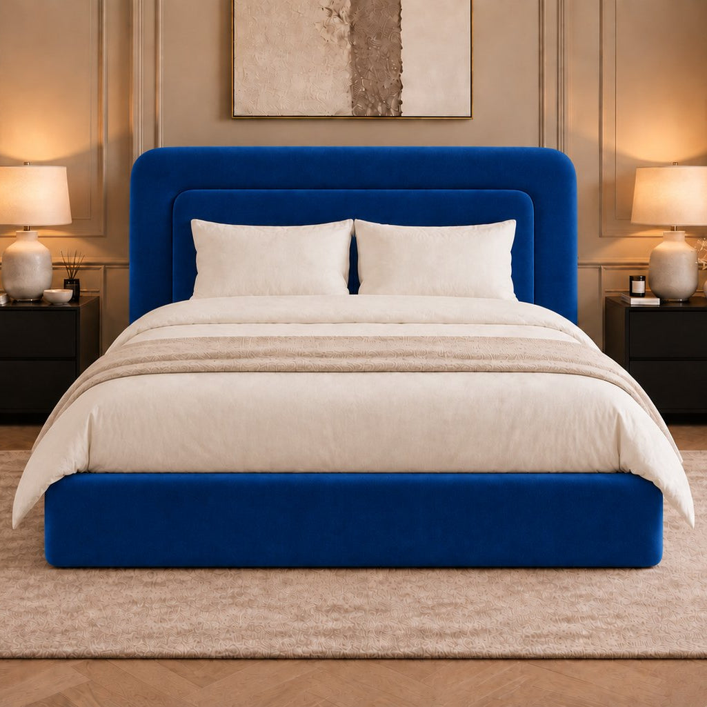 Scilla bed in blue, front view