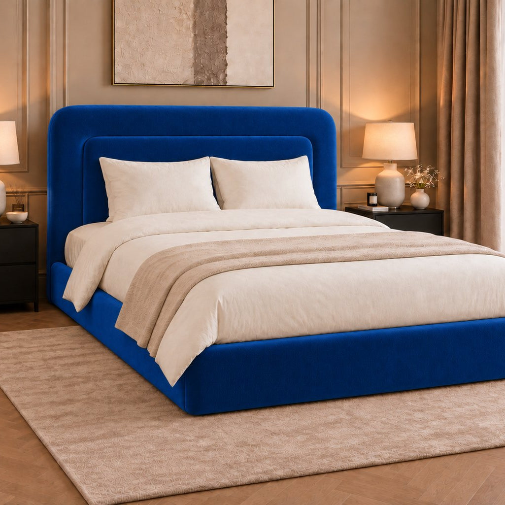 Scilla bed in blue, side view
