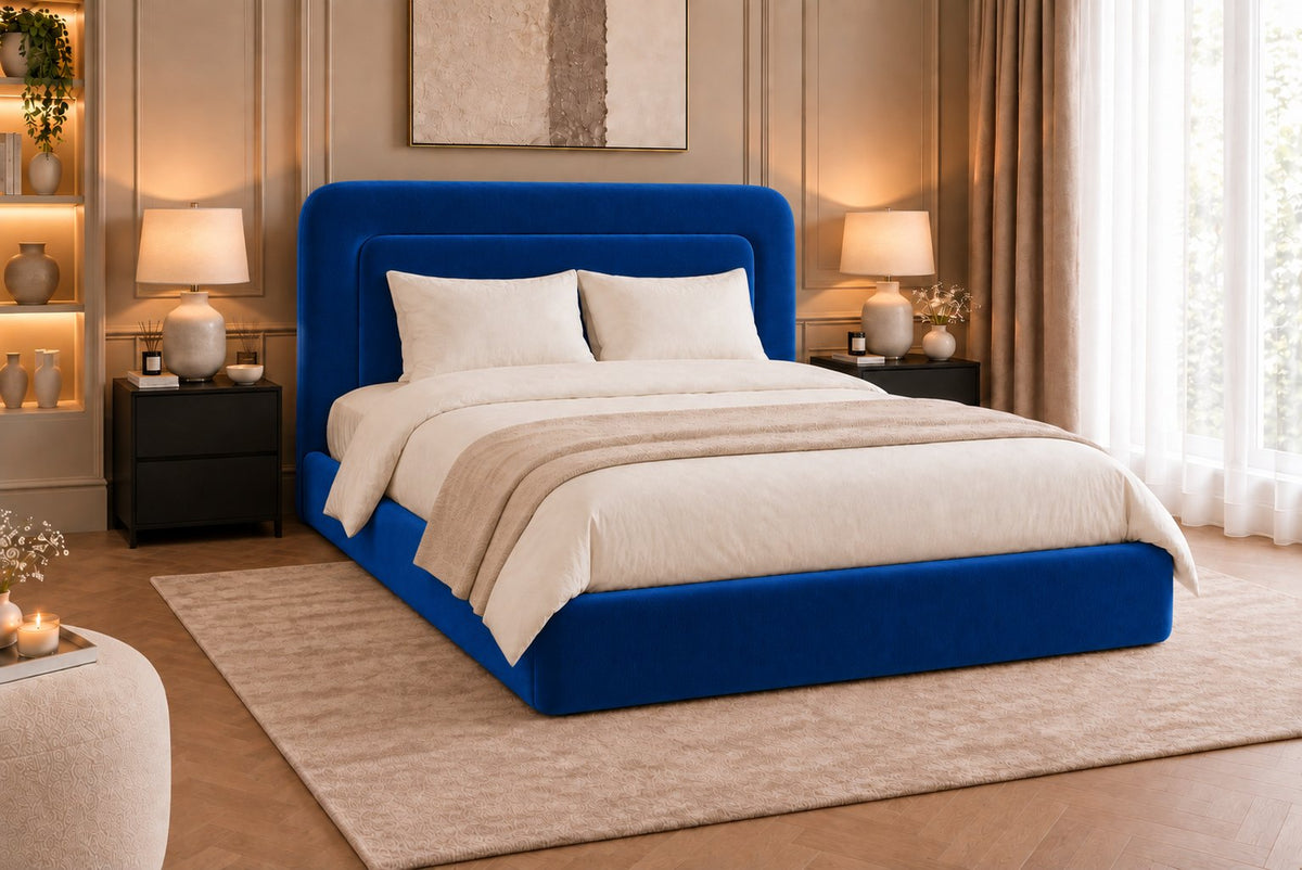 Scilla bed in blue, side view