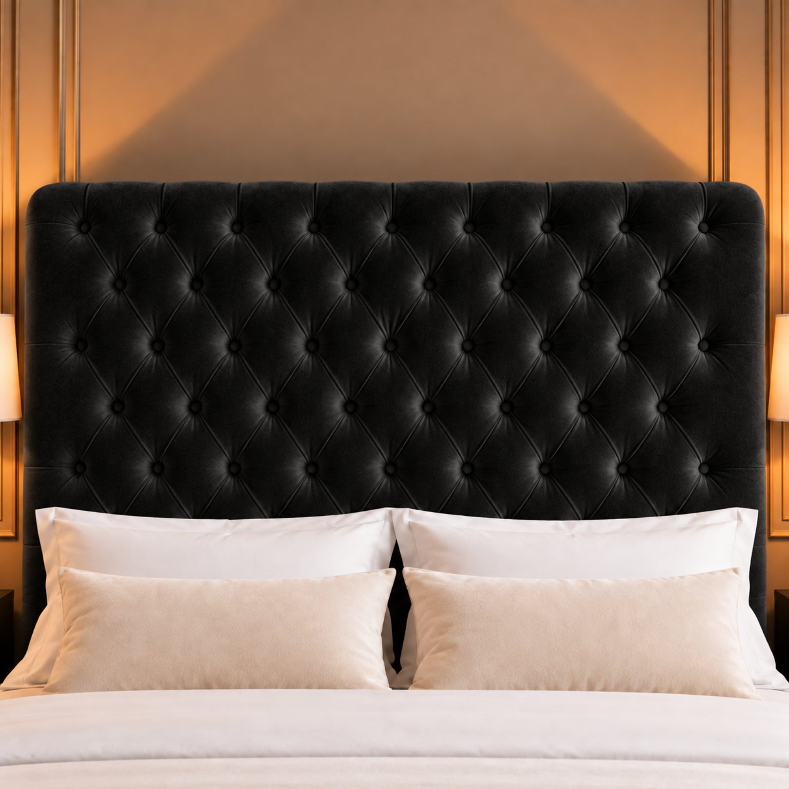 Sienna Sleigh Upholstered Soft Velvet Bed Frame