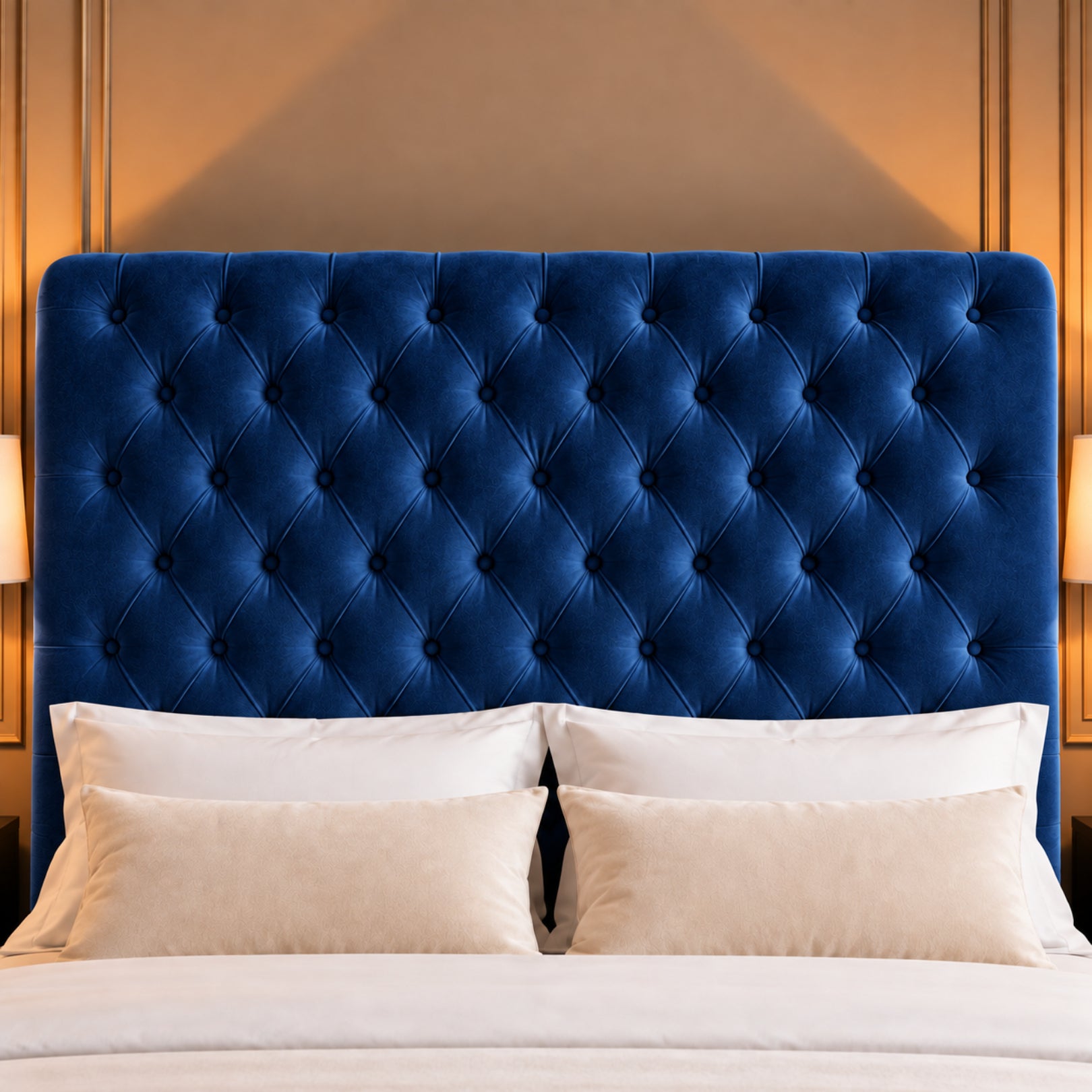 Sienna Sleigh Upholstered Soft Velvet Bed Frame
