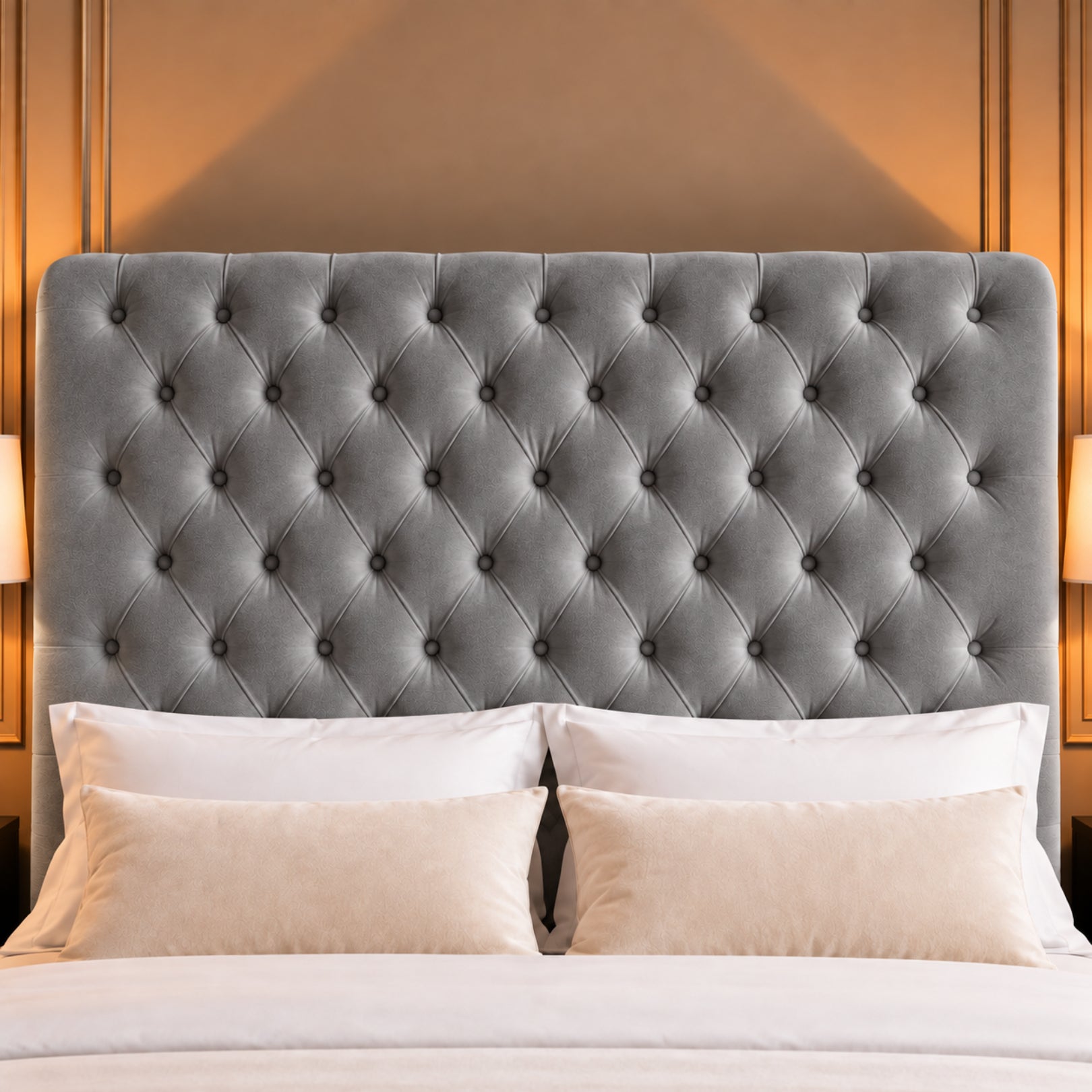Sienna Sleigh Upholstered Soft Velvet Bed Frame
