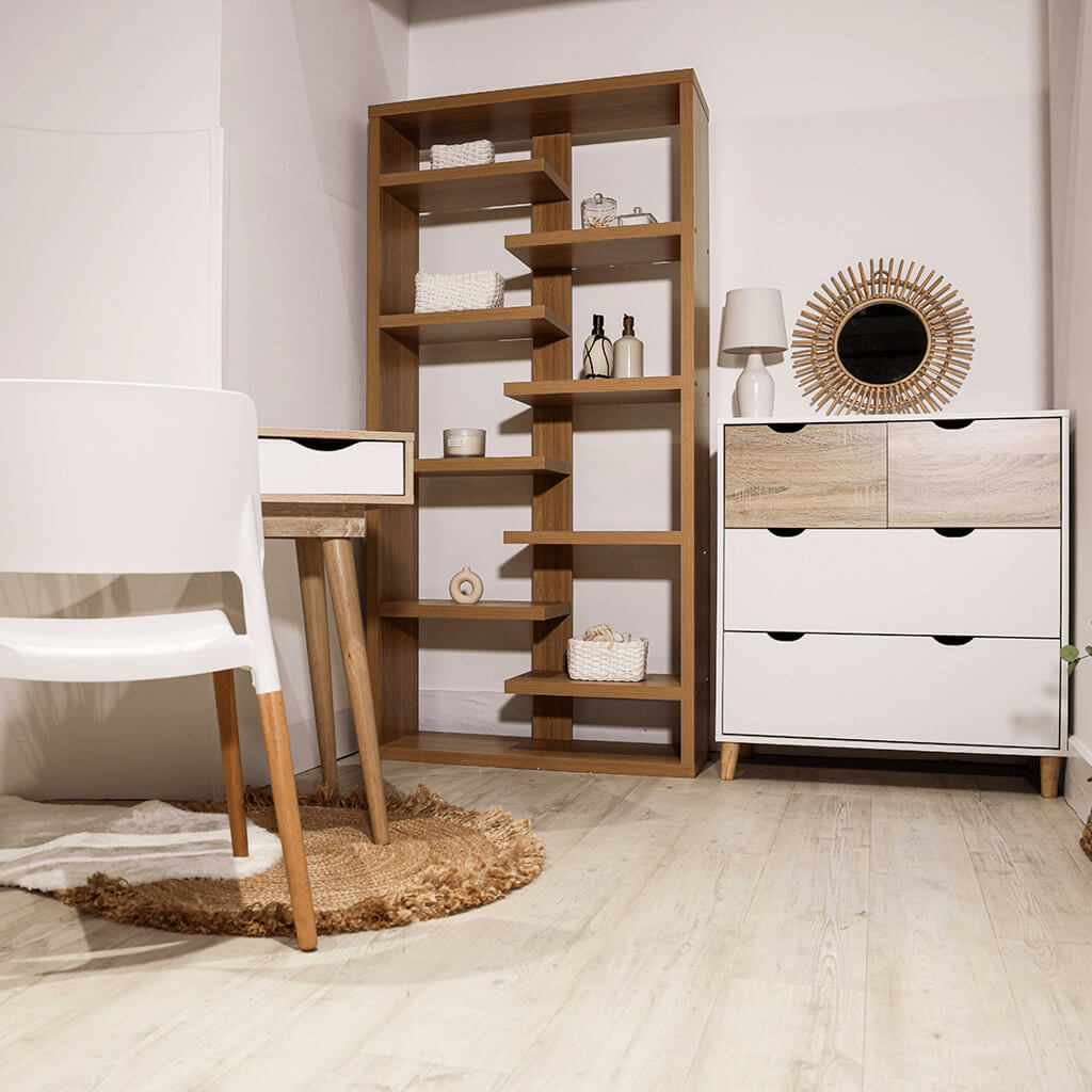 Stockholm Chevron Chest of Drawers – 4Drawer Wooden Storage Unit