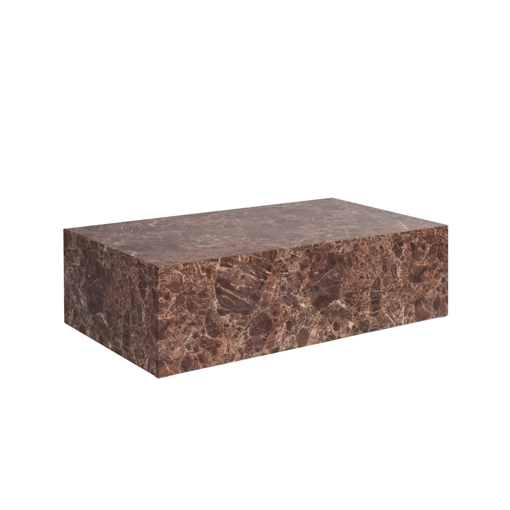 Sur Brown Emperador Coffee Table – Contemporary Marble-Effect Table
