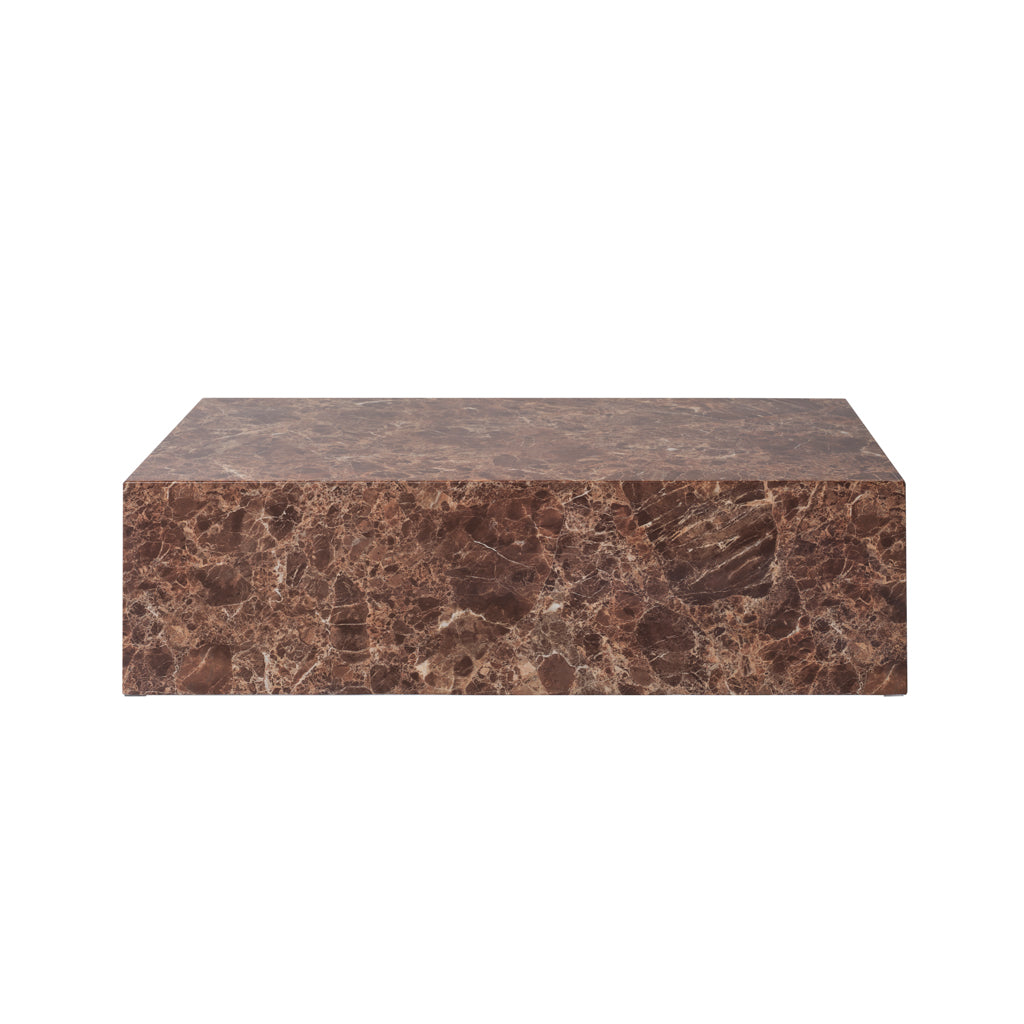 Sur Brown Emperador Coffee Table – Contemporary Marble-Effect Table