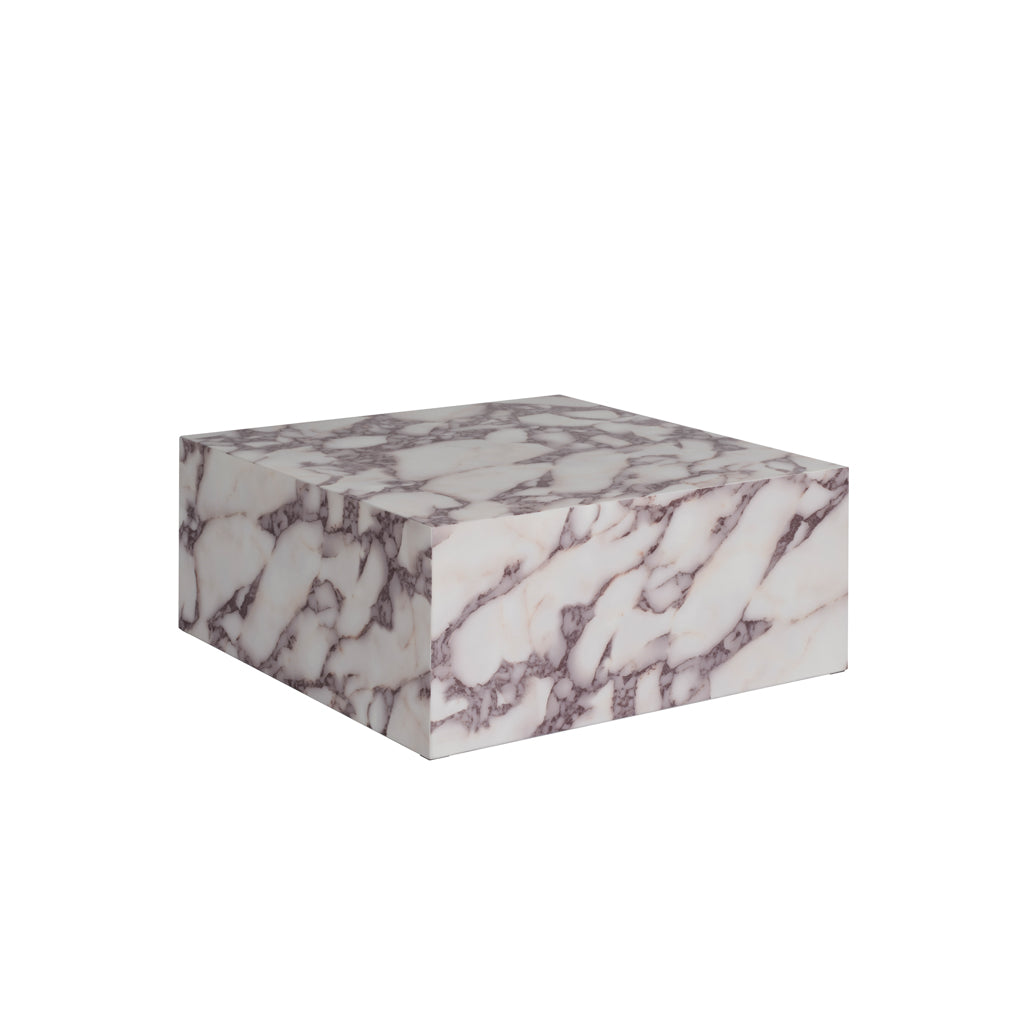 Sur Calacatta Viola Square Coffee Table – Contemporary Marble-Effect Table