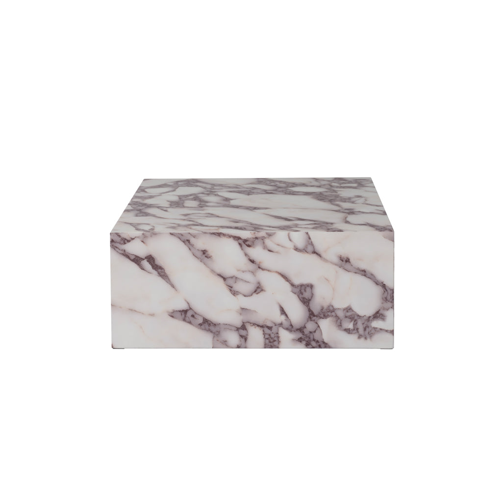 Sur Calacatta Viola Square Coffee Table – Contemporary Marble-Effect Table