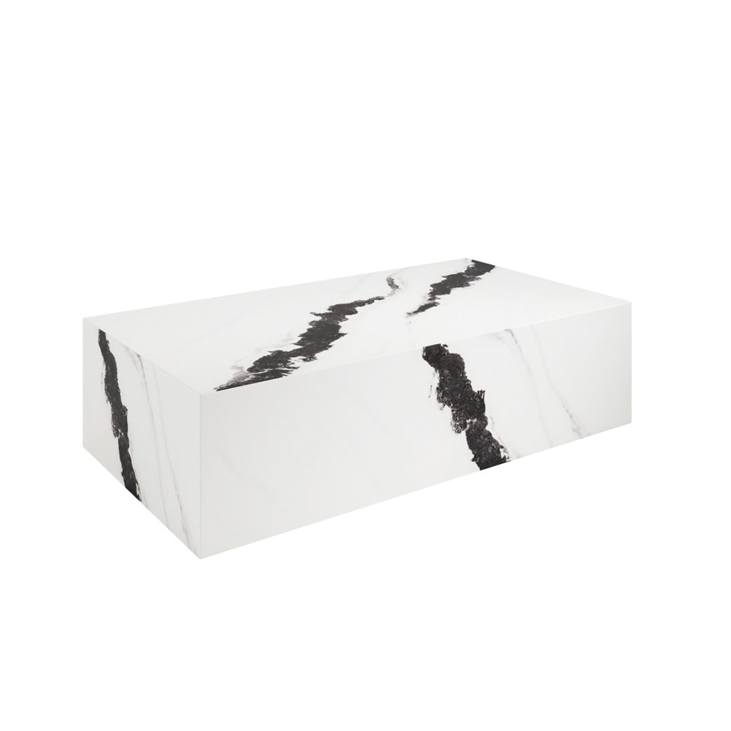 Sur Panda Coffee Table – Contemporary Marble-Effect Living Room Table