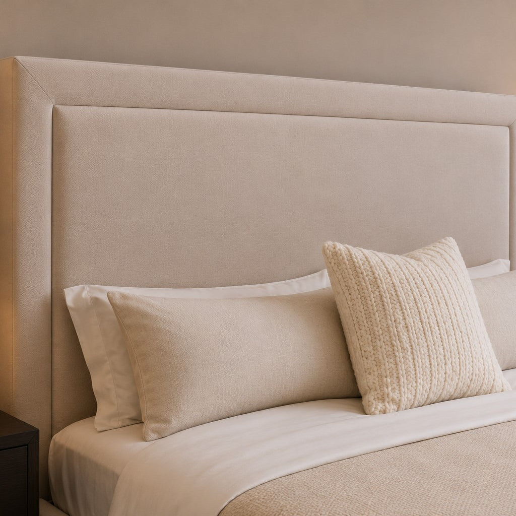 Trieste Framed Border Tall Headboard Upholstered Bed Frame