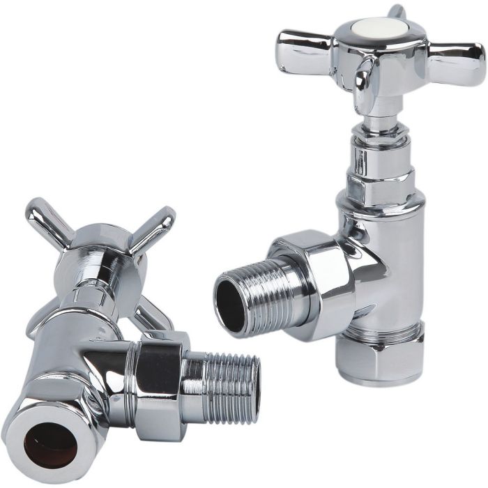 TwistFlow Chrome Cross-Head Valves Pair