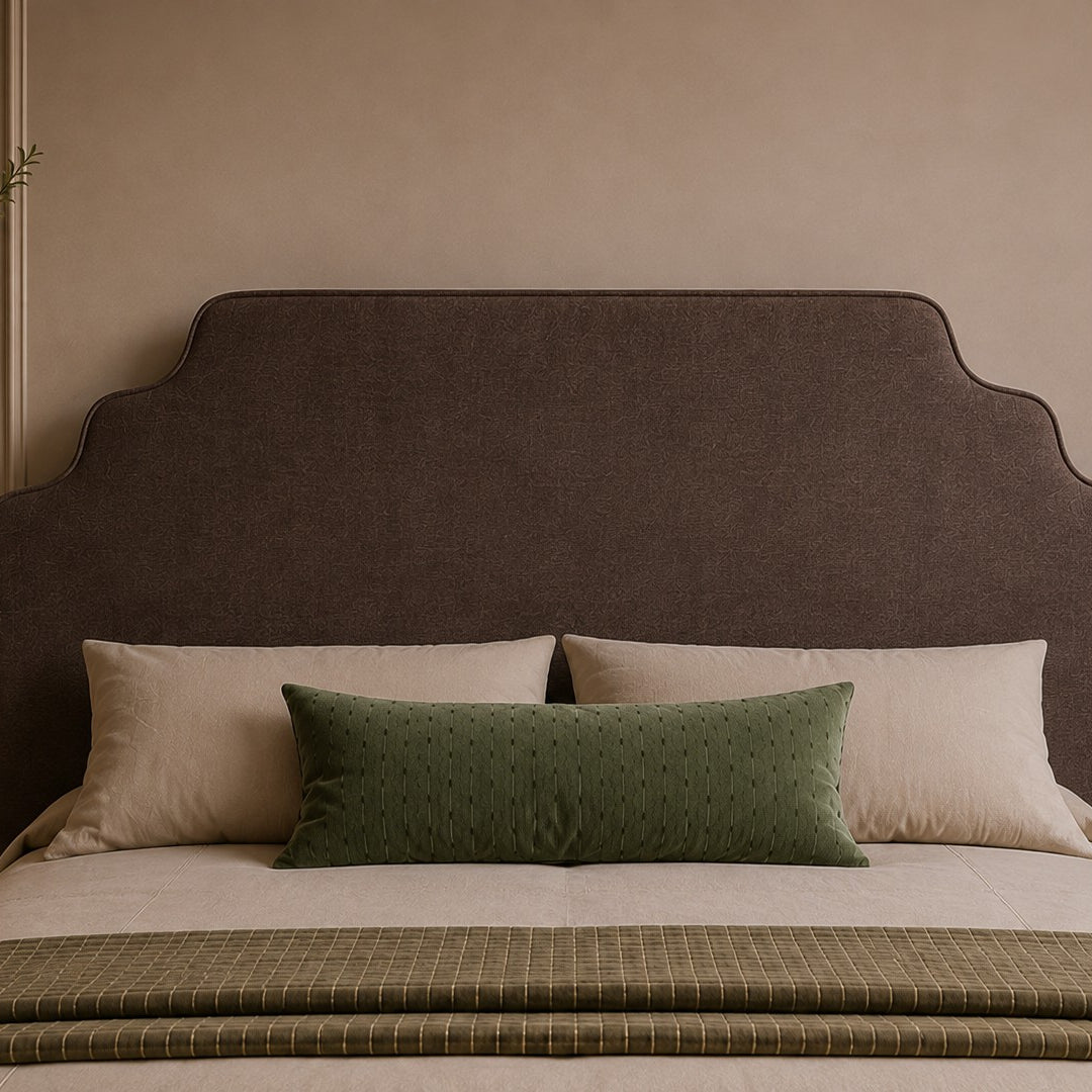 Urbino Scalloped Shaped Headboard Upholstered Bed Frame